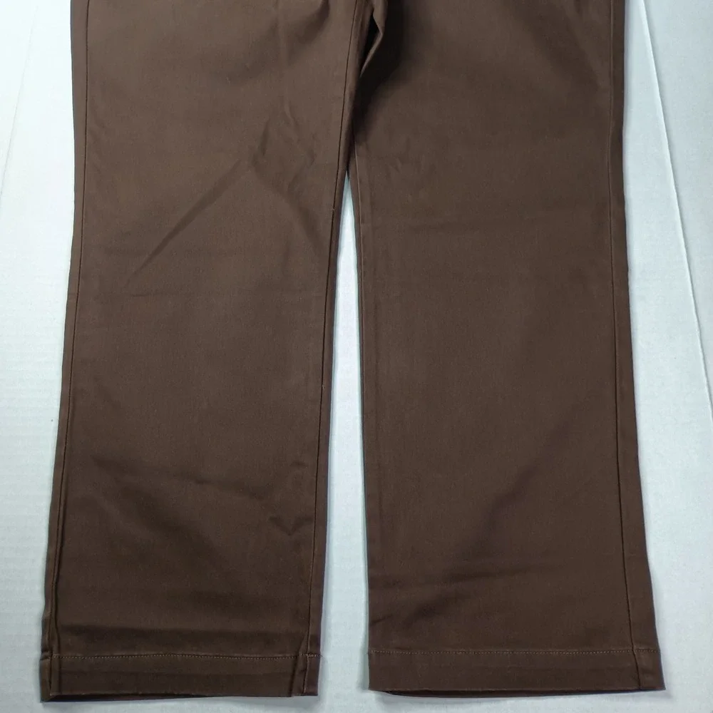 St. John's Bay Chino Pants Men's Size 42x30 Chocolate Slim Fit Comfort Stretch